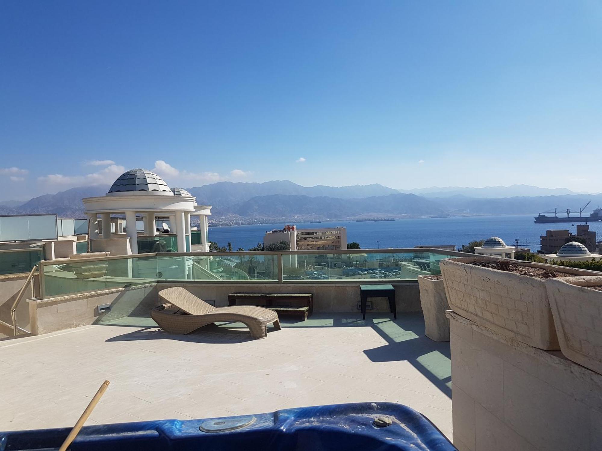 Appartamento Palmore Top Luxury Penthause With Juccuzi First Line Of The Seaside Eilat Esterno foto