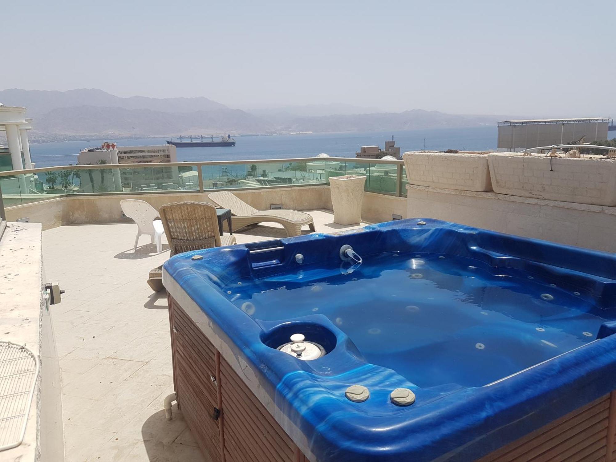 Appartamento Palmore Top Luxury Penthause With Juccuzi First Line Of The Seaside Eilat Esterno foto
