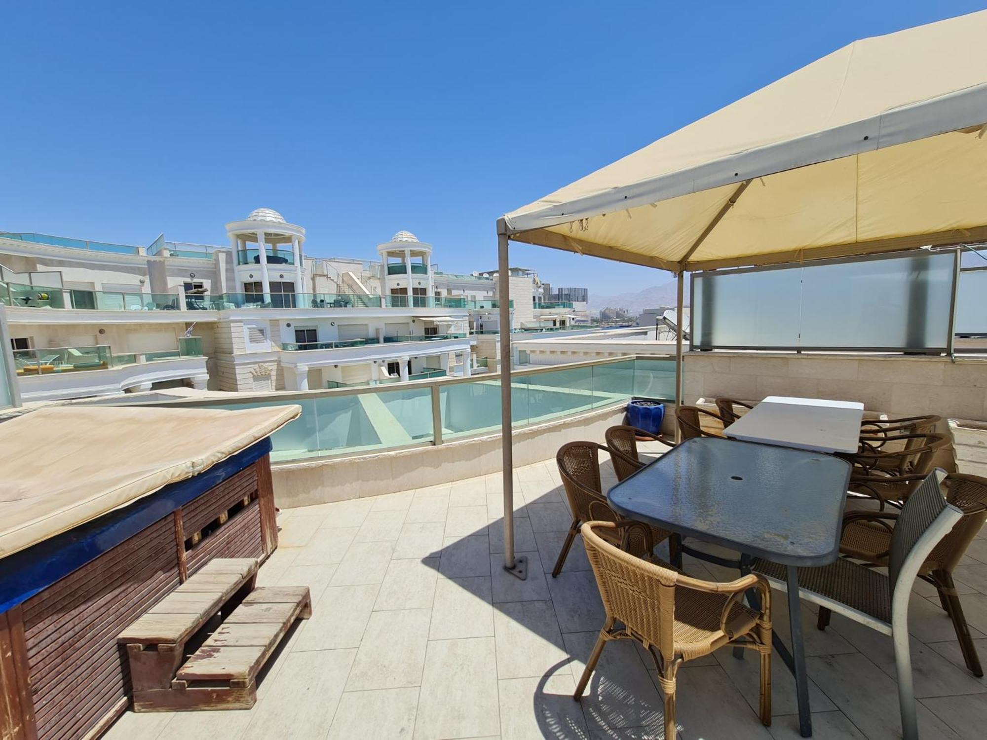 Appartamento Palmore Top Luxury Penthause With Juccuzi First Line Of The Seaside Eilat Esterno foto
